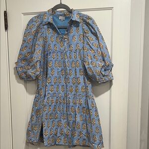 Blue Patterned Women's Dress